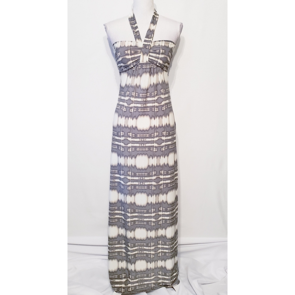 Grey and White halter dress